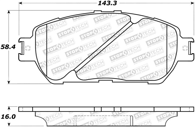 StopTech Street Brake Pads - 308.09062