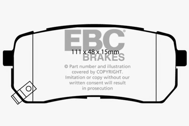 EBC 15+ Kia Sedona 3.3 Ultimax2 Rear Brake Pads - UD1302
