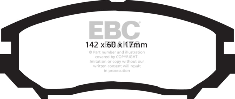 EBC 04-06 Hyundai Tiburon 2.7 6 speed Greenstuff Front Brake Pads - DP21755