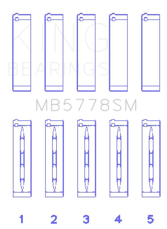 King Engine Bearings Audi/VW 1.8/2.0 TSI/TFSI Main Bearing Set - Size STD - MB5778SM