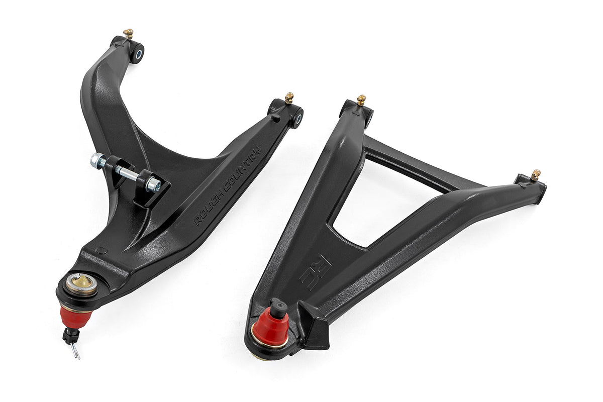 Rough Country - Aluminum Control Arms - High Clearance w/ 2" Forward Offset - Can-Am Defender HD 5/HD 8/HD 9/HD 10 - 97041BLK