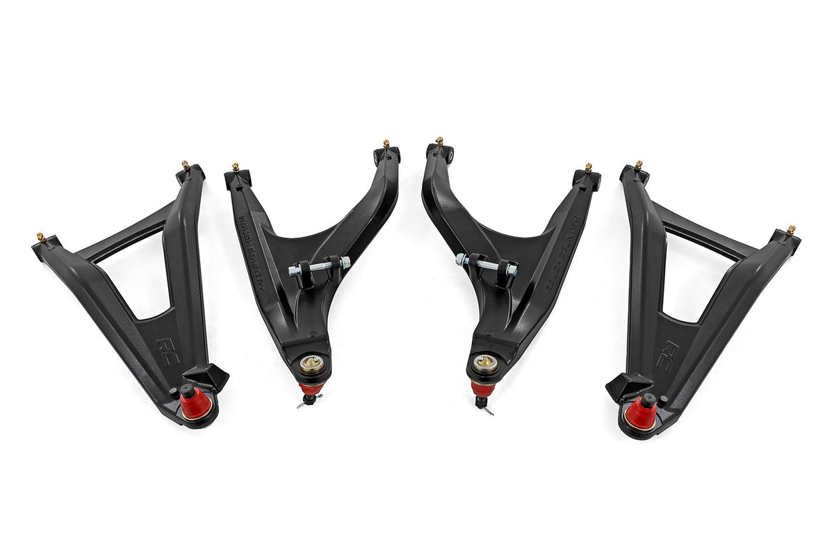 Rough Country - Aluminum Control Arms - High Clearance w/ 2" Forward Offset - Can-Am Defender HD 5/HD 8/HD 9/HD 10 - 97041BLK