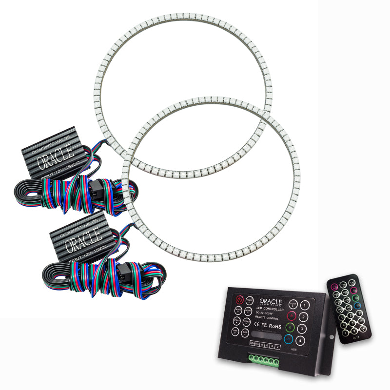 Oracle 7in Round Exterior Waterproof LED Halo Kit - ColorSHIFT w/ 2.0 Controller SEE WARRANTY - 3981-333
