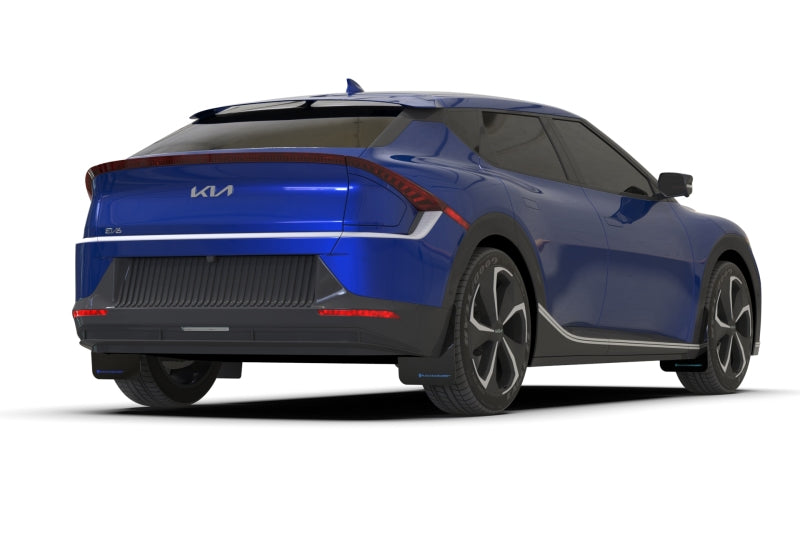Rally Armor 22-23 Kia EV6 Black UR Mud Flap Red Logo - MF91-UR-BLK-RD
