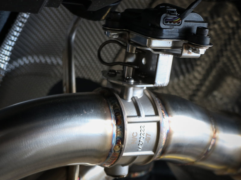 aFe 18-20 Audi RS5 Coupe MACH Force-Xp 3in to 2.5in 304 SS Axle-Back Exhaust System-Quad Carbon Tips