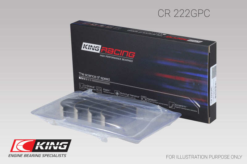 King Engine Bearings BMW N55B30A Sputter Replacement (Size +.026mm) Connecting Rod Bearing Set - CR222GPC.026