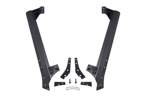Stage Series Windshield Bracket Kit for 07-18 Jeep JK Wrangler (No Lights) - DD7223P for 2007-2018 Jeep Wrangler - front view