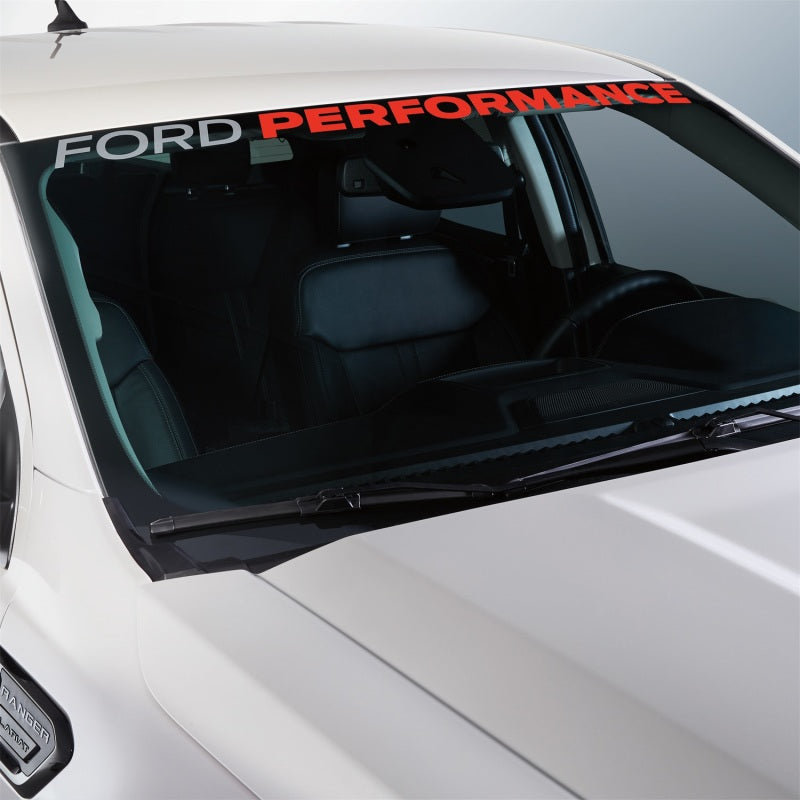 Ford Racing Ford Performance Ranger 19-23 Windshield Banner - Wht/Red - M-1820-RGR