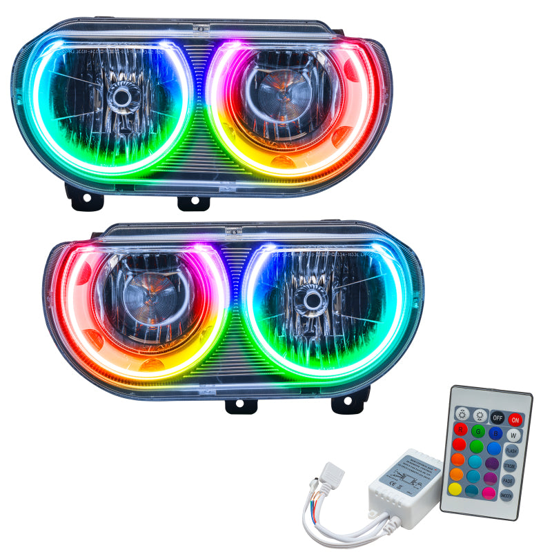 Oracle 08-14 Dodge Challenger SMD HL (Non-HID) - ColorSHIFT w/ Simple Controller SEE WARRANTY - 7720-504