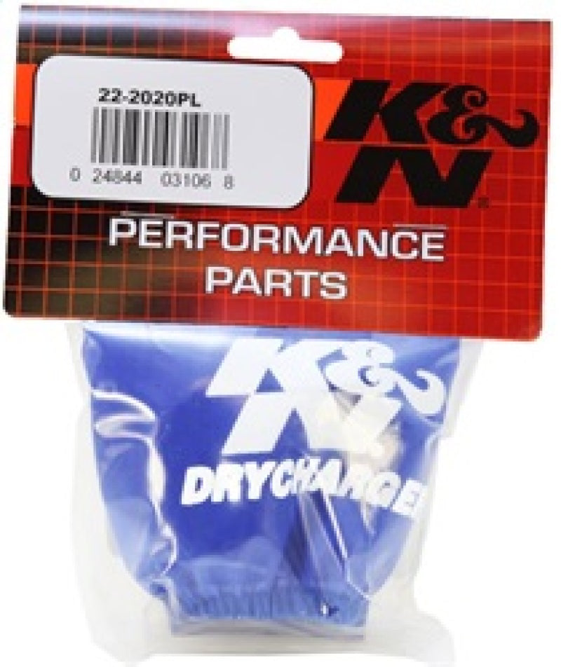 K&amp;N Yamaha WRB650/WB700/WRB700/WRA700 Blue Oval Straight Drycharger Air Filter Wrap - 22-2020PL