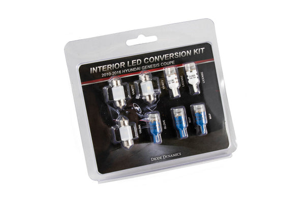 Diode Dynamics 10-16 Hyundai Genesis Coupe Interior Kit Stage 2 - Blue - DD0269 for 2010-2012 Hyundai Genesis Coupe - front v