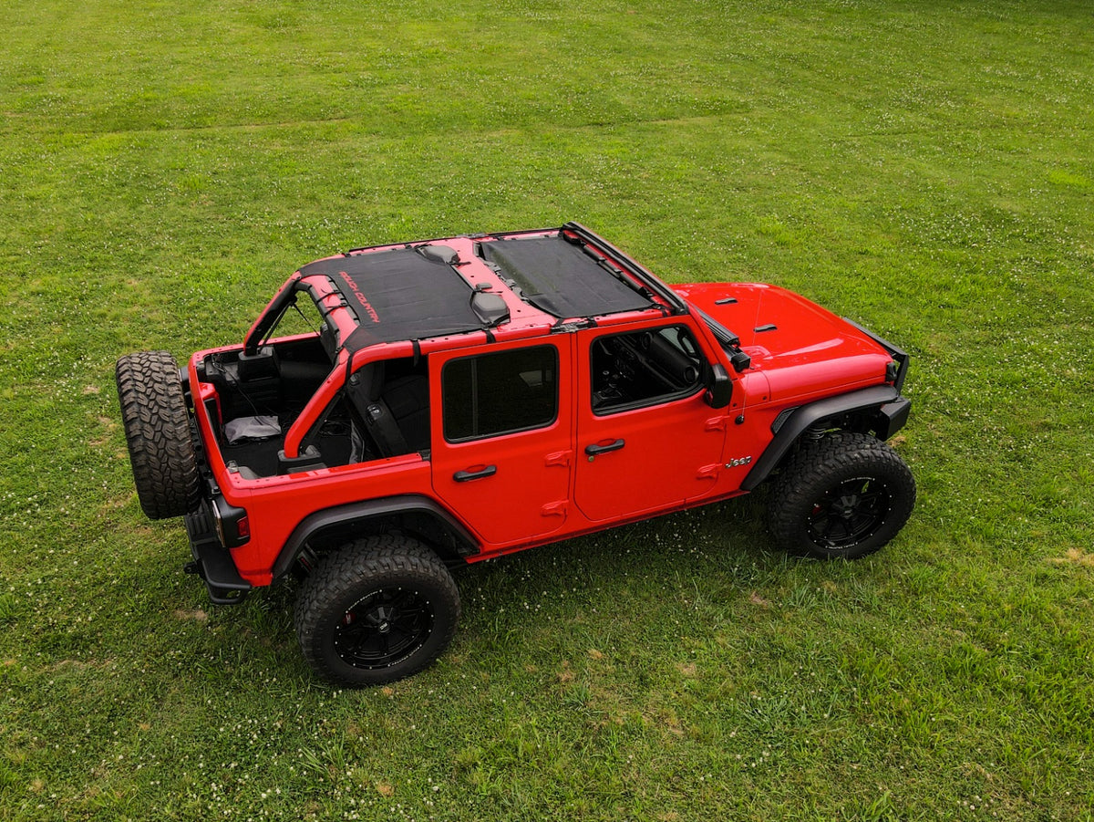 Rough Country - Mesh Bikini Top Plus - Black - Jeep Wrangler JL (21-23)/Wrangler Unlimited (18-23) - 85120 for 2018-2023 Jeep