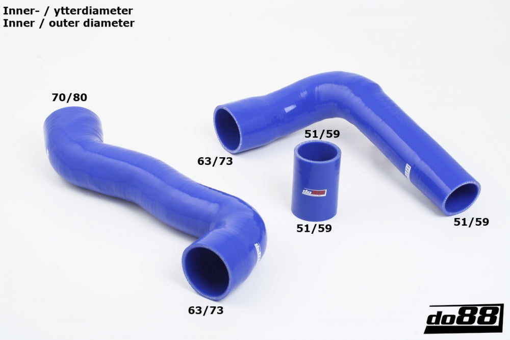 do88 - Ford Focus RS MKII Pressure hoses symposer delete Blue - DO88-KIT137-US-S
