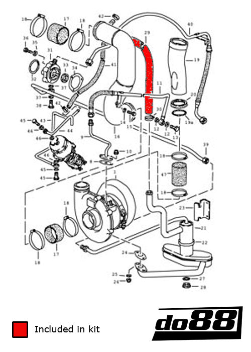 do88 - Porsche 930 Turbo Oil hoses - DO88-KIT141S