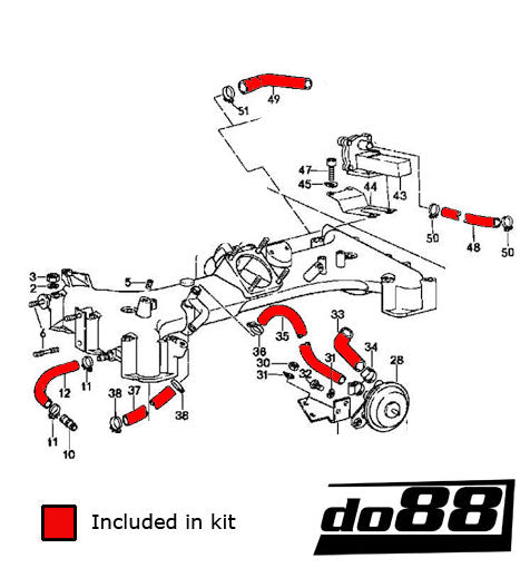 do88 - Porsche 930 Turbo K Jetronic hoses - CLAMP-KIT142