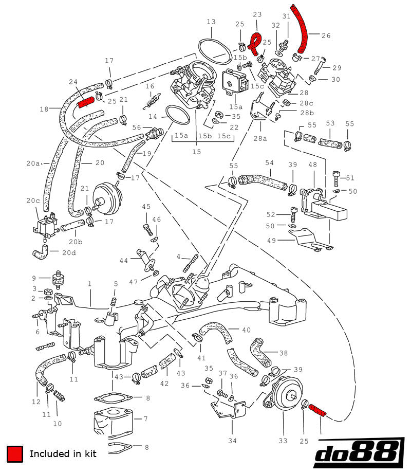 do88 - Porsche 930 Turbo Vacuum hoses - CLAMP-KIT144