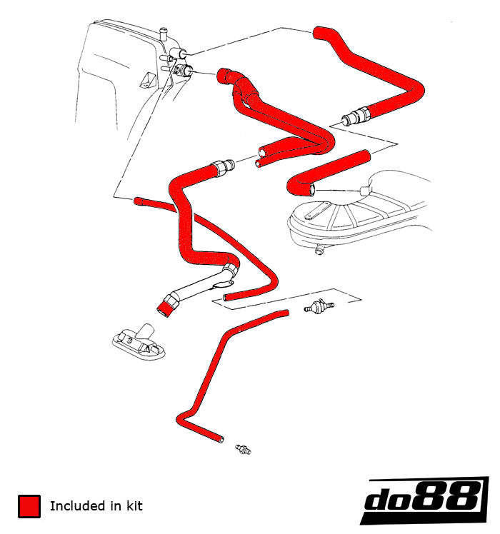 do88 - Porsche 964 Turbo Oil hoses - DO88-KIT158S