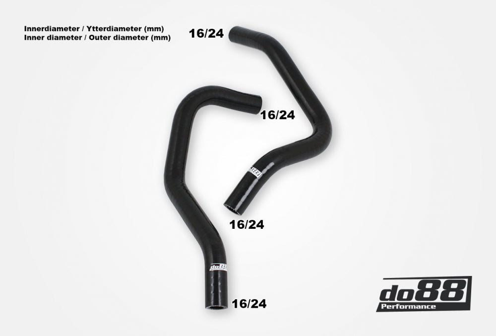 do88 - Volvo 740 760 780 940 960 4-cyl Petrol Heater hoses Black - CLAMP-KIT210