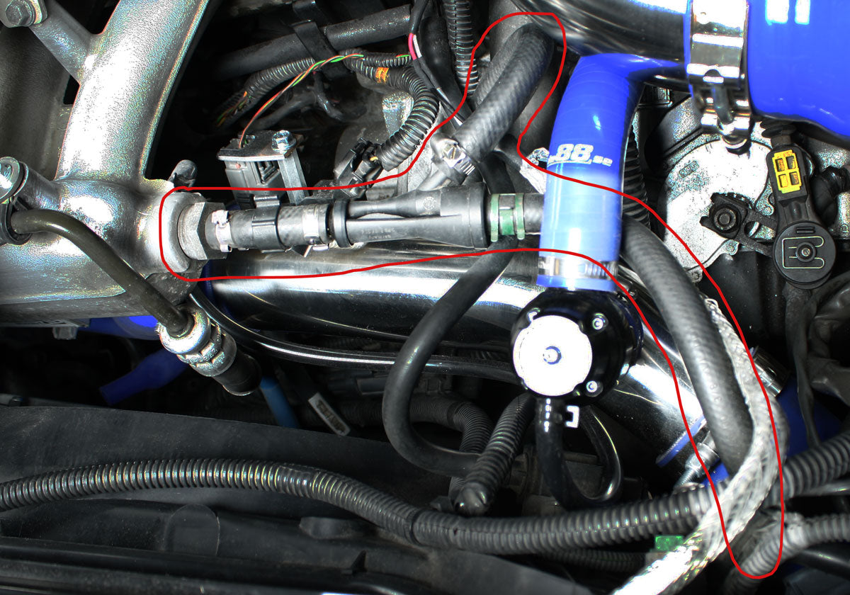 do88 - Volvo V70N/S60 01-08 Brake vacuum hoses Blue - DO88-KIT48R