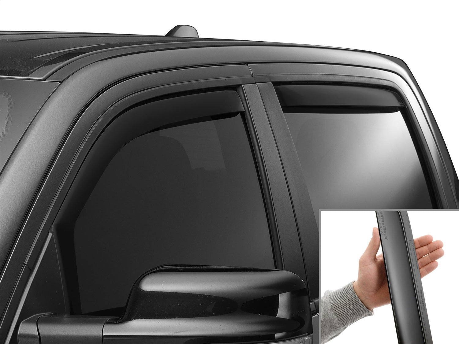 Weathertech - Side Window Deflector Set - Front And Rear Matte Black Tint 19-26 Ram 1500 - 82935IMB