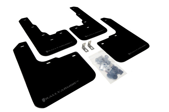 Rally Armor 13-16 Dodge Dart Black UR Mud Flap w/ Grey Logo - MF39-UR-BLK/GRY for 2013-2016 Dodge Dart - front view