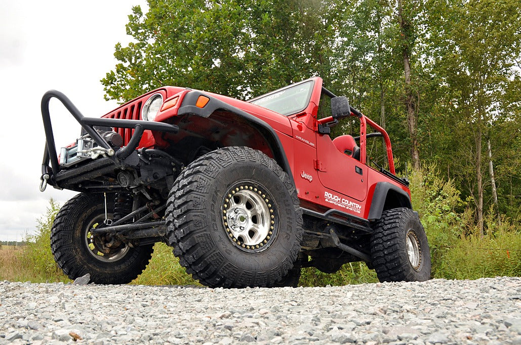 Rough Country - 4 Inch Lift Kit - Long Arm - V2 - Jeep Wrangler TJ 4WD (1997-2006) - 66370 for 1997-2006 Jeep Wrangler - clos