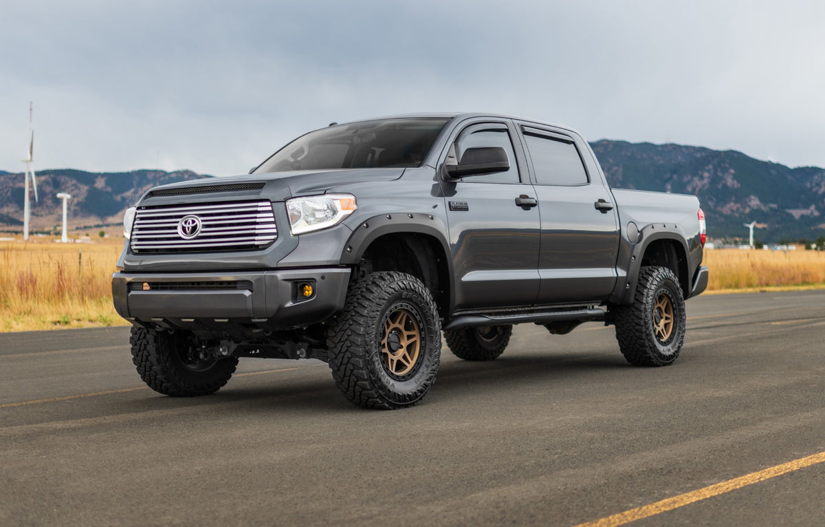 Rough Country - Pocket Fender Flares - Toyota Tundra 2WD/4WD (2014-2021) - F-T11411A for 2014-2021 Toyota Tundra - angle view