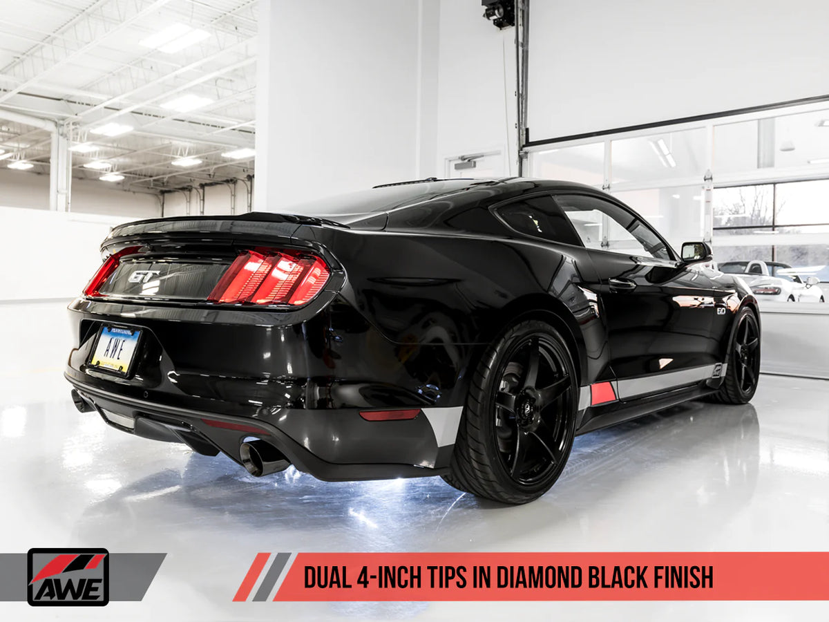 AWE Tuning S550 Mustang GT Cat-back Exhaust - Touring Edition (Chrome Silver Tips)