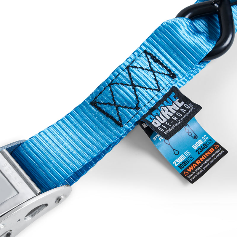 Borne Off-Road Cam Buckle Tie-Down Kit (2-Pack) Blue - BNRTC-TDCB-2BL