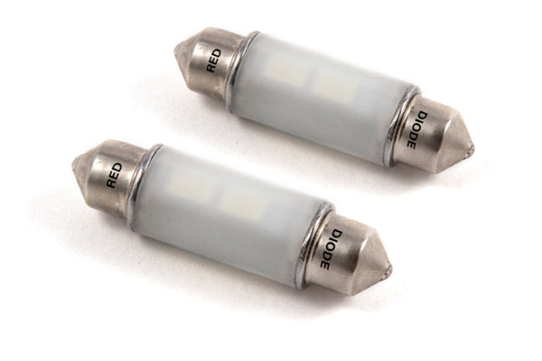 Diode Dynamics 39mm HP6 LED Bulb LED - Red (Pair) - DD0315P for 2003-2016 Chevrolet Express 2500 - front view