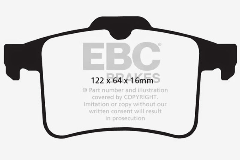 EBC 10-15 Jaguar XF 5.0 Supercharged (470) Yellowstuff Rear Brake Pads - DP42059R