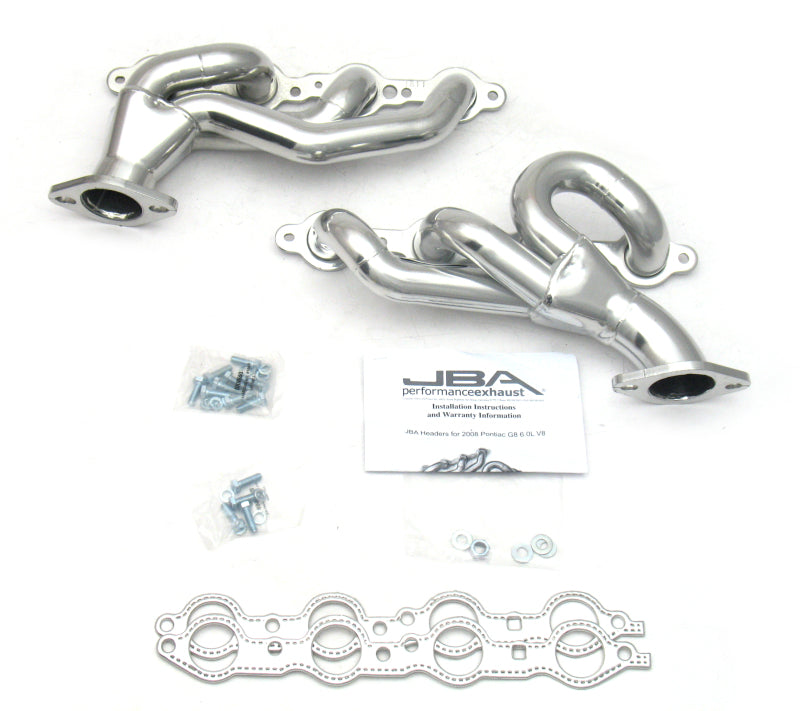 JBA 08-09 Pontiac G8 6.0/6.2L LS 1-3/4in Primary Silver Ctd Cat4Ward Header - 1811SJS