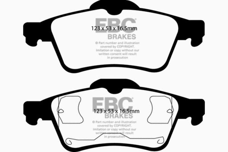 EBC 03-05 Mazda 3 2.0 Yellowstuff Rear Brake Pads - DP41354R