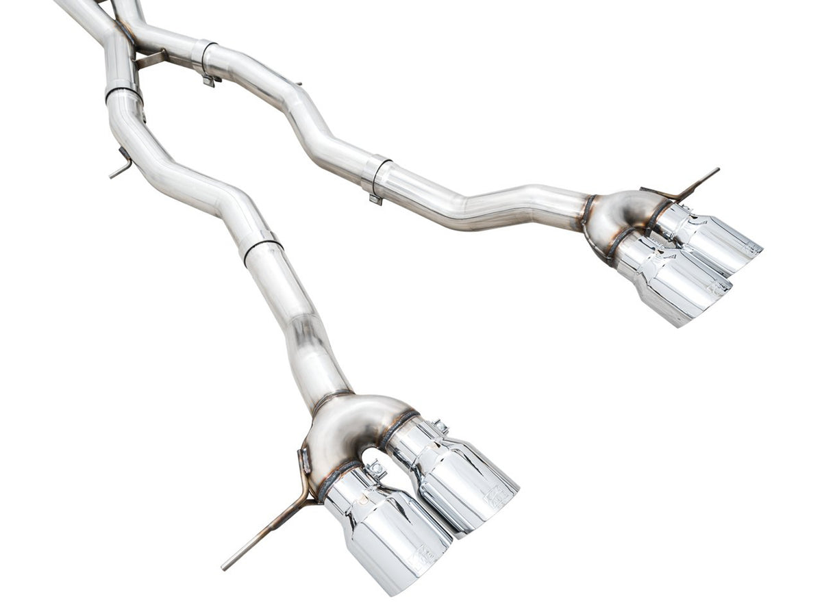 AWE Track Edition Catback Exhaust for BMW G8X M3/M4 - Chrome Silver Tips - 3020-43482