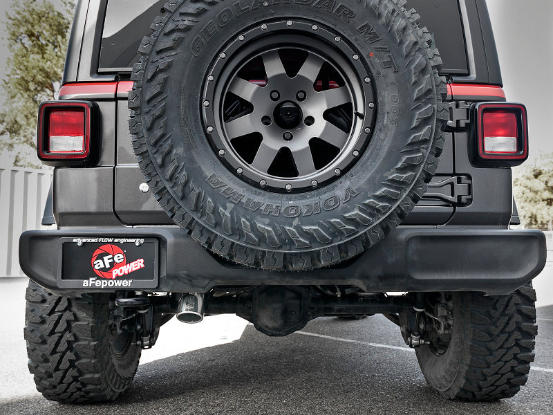 aFe MACH Force-Xp 2.5in Catback High-Tuck Exhaust 18-21 Jeep Wrangler (JL)3.6L 4-Door - Polished Tip - 49-48065-1P