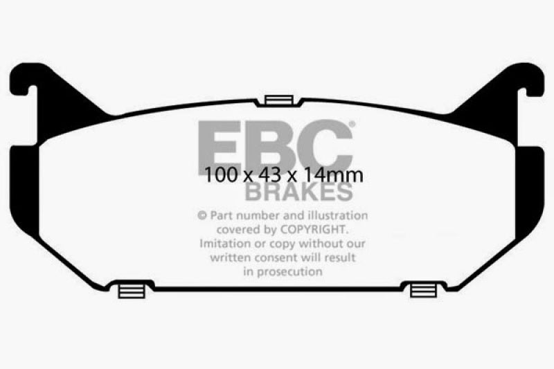 EBC 93-97 Ford Probe 2.0 16v Ultimax2 Rear Brake Pads - UD584