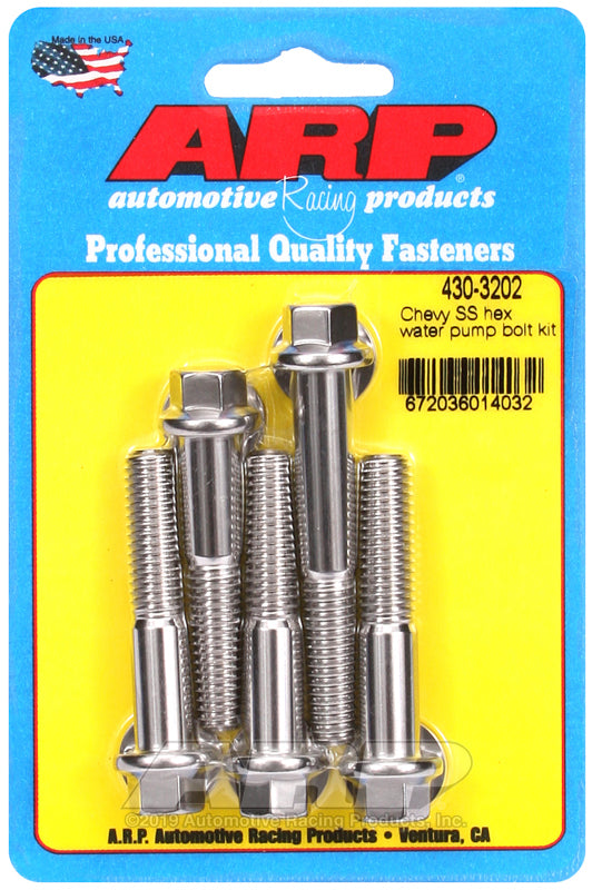 ARP SB/BB Chevy Short Water Pump SS Hex Bolt Kit - 430-3202