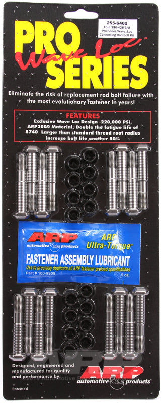 ARP BB Ford 390-428 wave-loc rod bolt kit - 255-6402