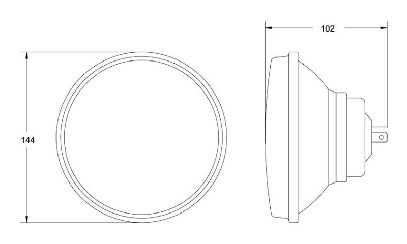 Hella Vision Plus 5.75 inch Round High/Low Beam Conversion Headlamp Kit - 002850811
