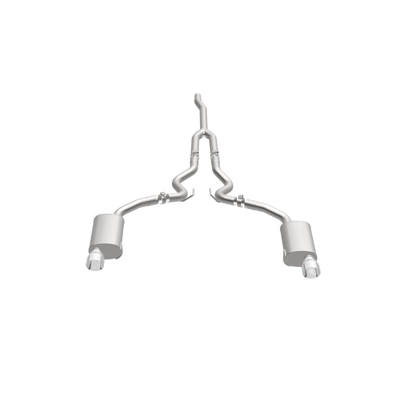 MagnaFlow Cat Back, SS, 2.5in, Street, Dual Split Polished 4.5in Tips 2015 Ford Mustang Ecoboost - 19097