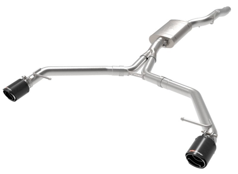 afe MACH Force-Xp 13-16 Audi Allroad L4 SS Axle-Back Exhaust w/ Carbon Tips - 49-36437-C