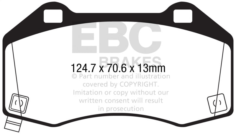 EBC 2017+ Fiat 124 Spider 1.4L Turbo Abarth Redstuff Front Brake Pads - DP32286C