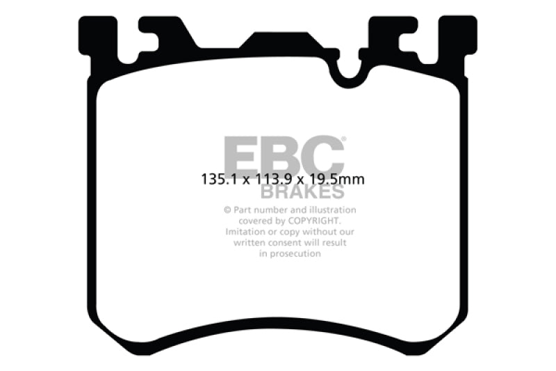 EBC 10+ BMW X5M 4.4 Twin Turbo Yellowstuff Front Brake Pads - DP42091R