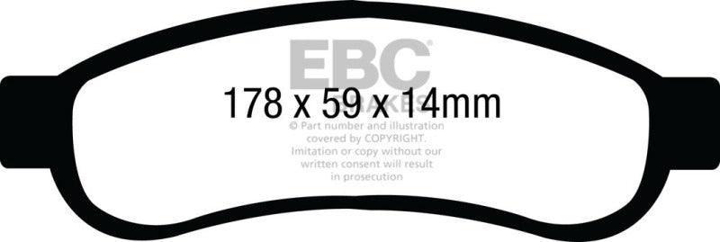 EBC 08-10 Ford F250 (inc Super Duty) 5.4 (2WD) Greenstuff Rear Brake Pads - DP61893