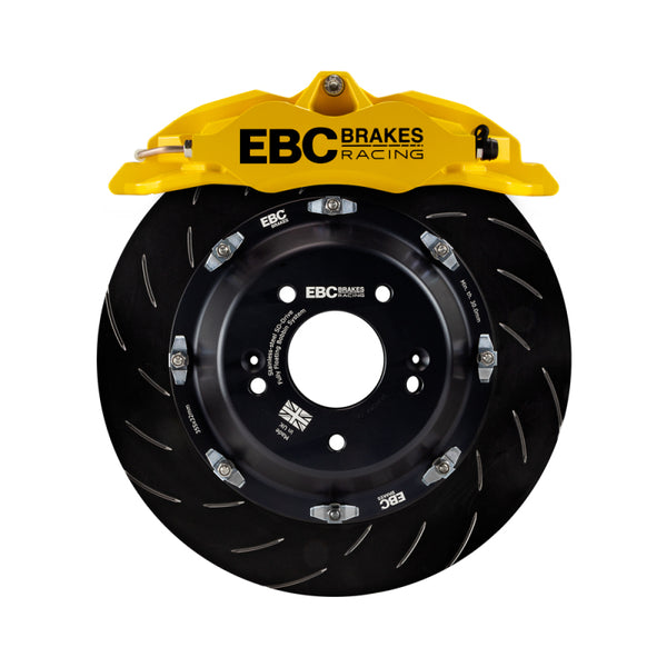 EBC Racing 11-18 Ford Focus ST (Mk3) Yellow Apollo-4 Calipers 355mm Rotors Front Big Brake Kit - BBK012YEL-1 for 2013-2018 Fo