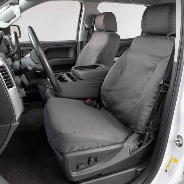 Covercraft 05-15 Toyota Tacoma Polycotton SeatSaver Custom Front Row Seat Covers - Grey - SS2360PCGY for 2005-2015 Toyota Tac