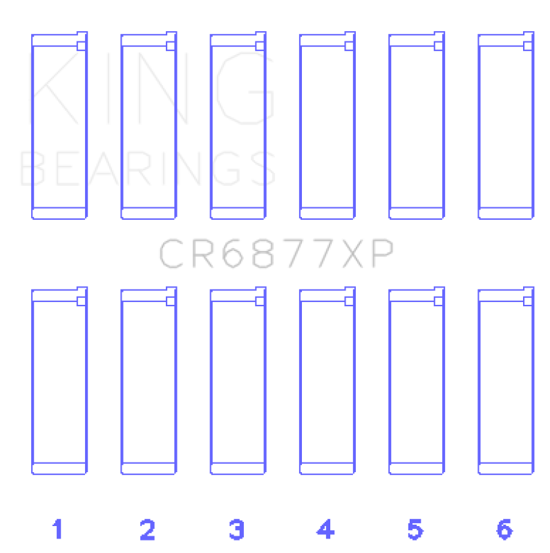 King Engine Bearings BMW S54B32 3.2L (Size STDX) Connecting Rod Bearing Set - CR6877XPSTDX