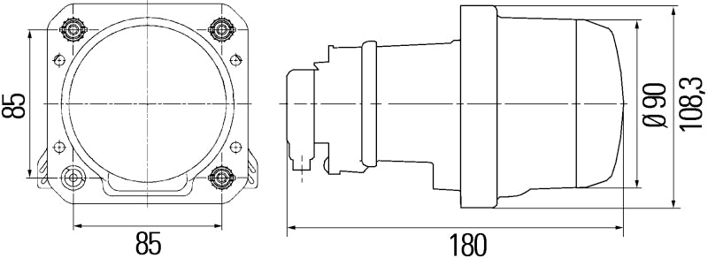 Hella HLMP 90mm Bi-Xenon D2S 12V ECE LHD - 009997011