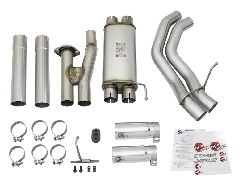 aFe POWER Rebel Series 3in 409 SS Cat Back Exhaust w/ Polished Tips 17 Ford F-150 Raptor V6-3.5L - 49-43091-P
