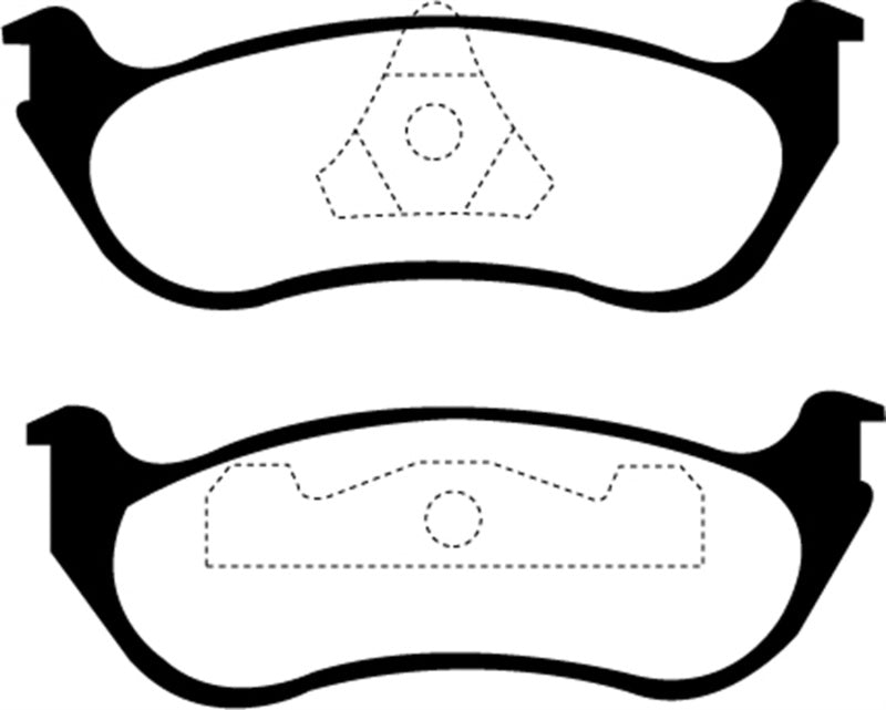 EBC 95-97 Ford Crown Victoria 4.6 (ABS) (Steel PisTons) Greenstuff Rear Brake Pads - DP21627